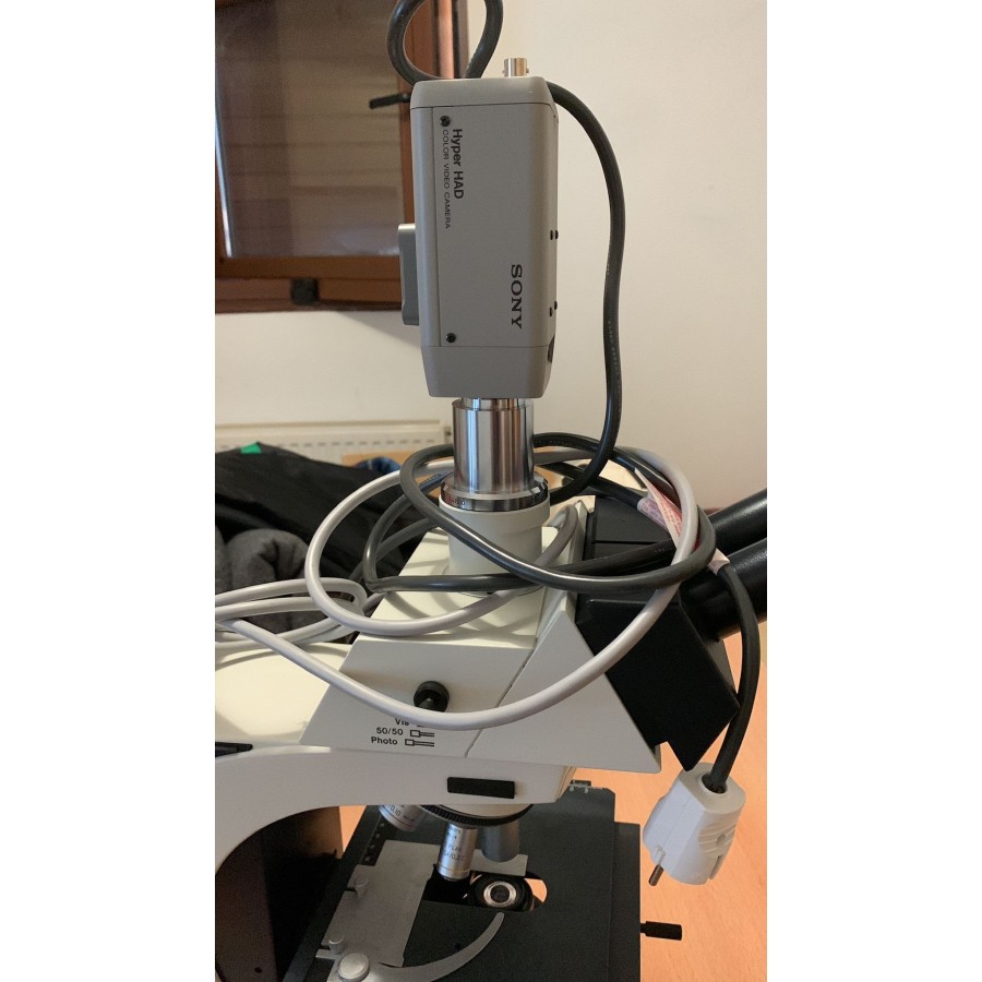 Microscopio Leica DMLB con Video Camera Color Sony Had