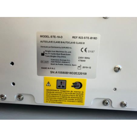 Autoclave ICANCLAVE – Modelo STE-18D